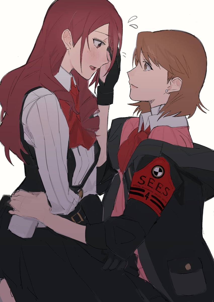 takeba yukari and kirijou mitsuru (persona and 2 more) drawn by biiko_(king1015g)