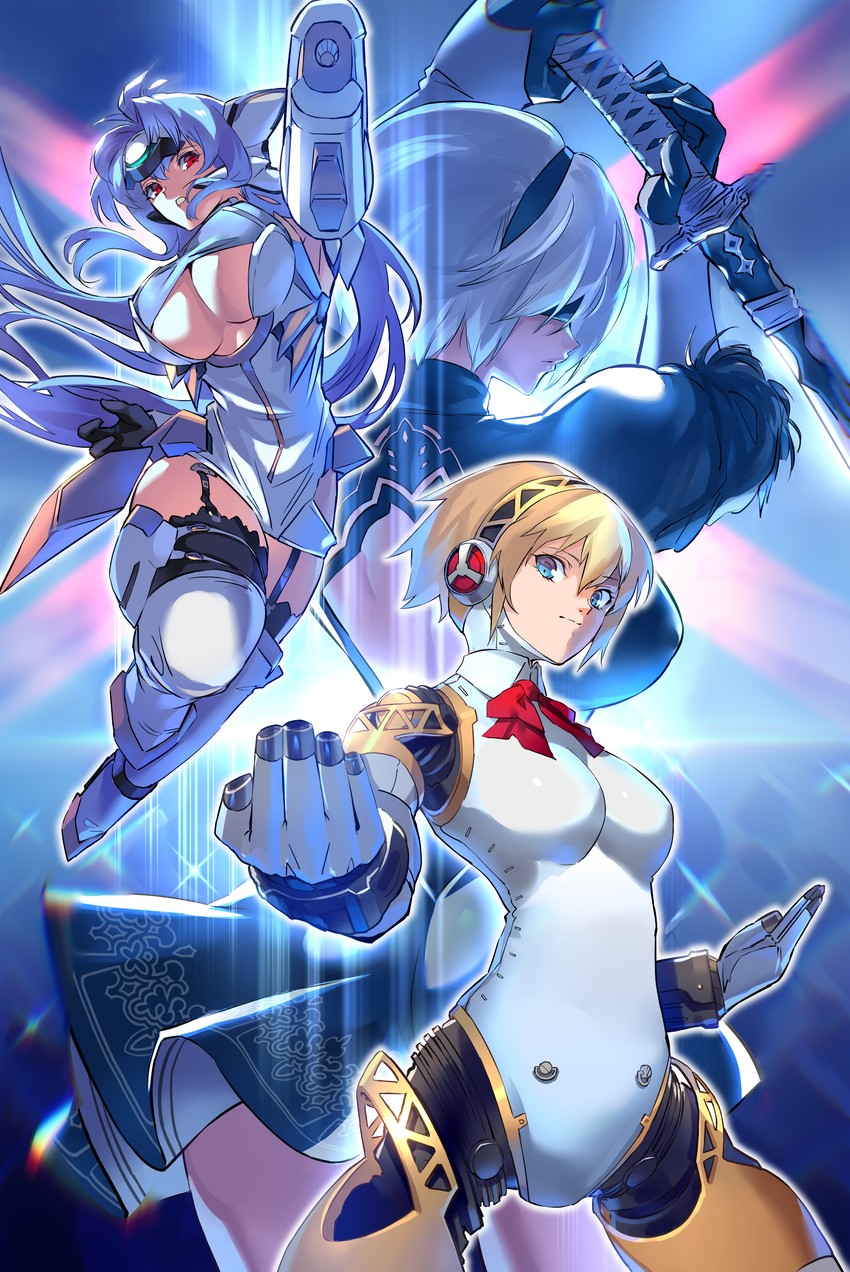 2b, aigis, and kos-mos (persona and 5 more) drawn by negresco