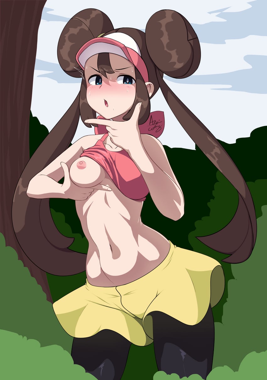 rosa (pokemon and 2 more) drawn by ari_(ariel_lopez550)