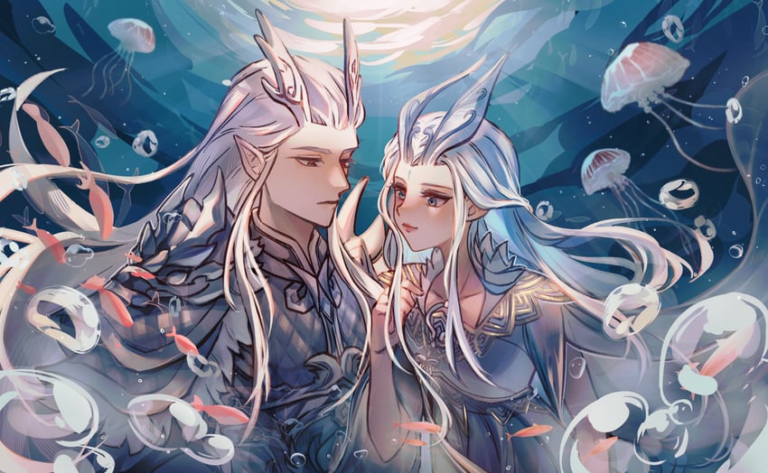 ao guang and yinglong (nezha zhi motong jiangshi) drawn by yi_zui_hua_yue
