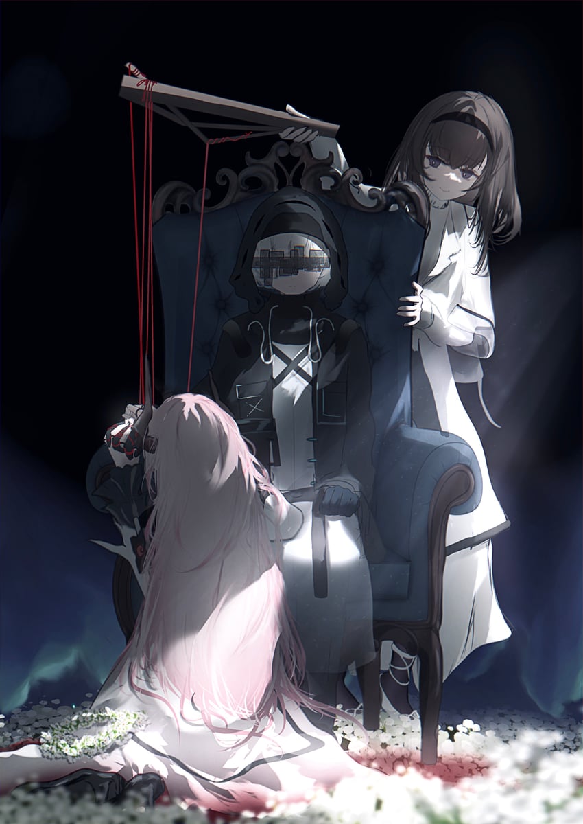 doctor, theresa, and priestess (arknights) drawn by mebe_(teadia_violet)