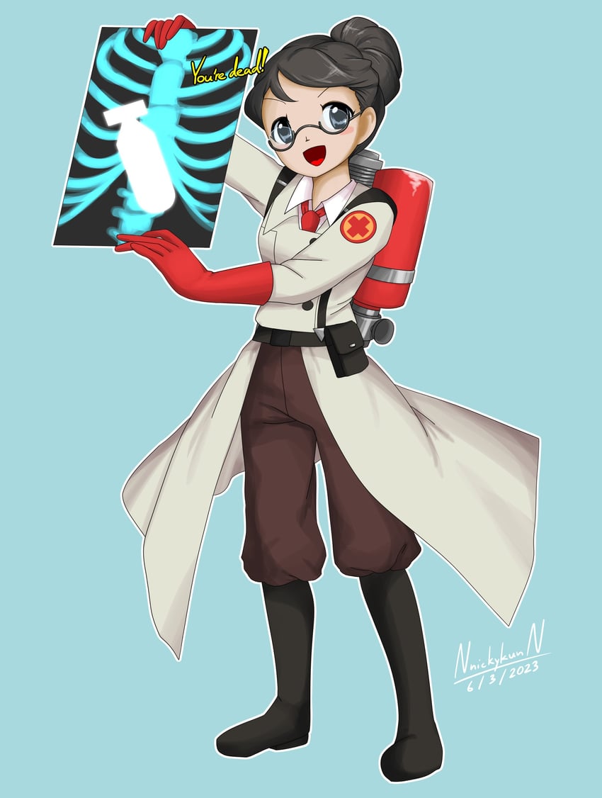 medic and red medic (team fortress 2) drawn by nnickykunn