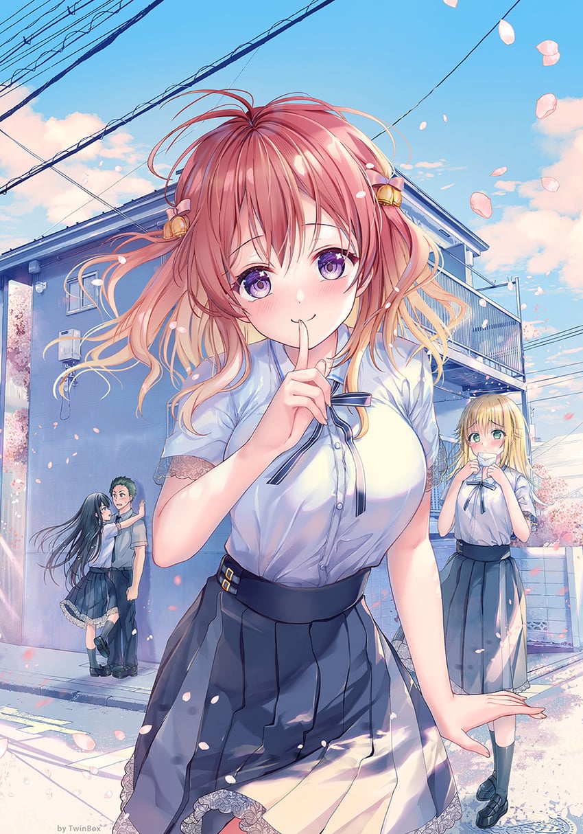 tachibana himari, tsukiyama rena, igarashi mio, and fuwa sota (original and 1 more) drawn by sousouman