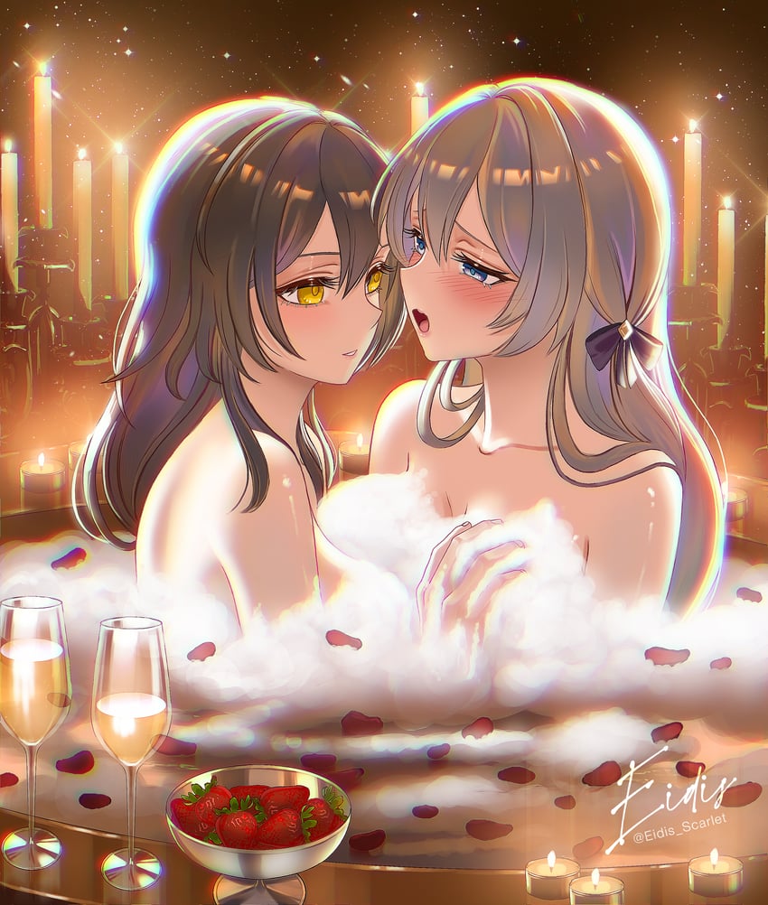 trailblazer, firefly, and stelle (honkai and 1 more) drawn by eidis_scarlet