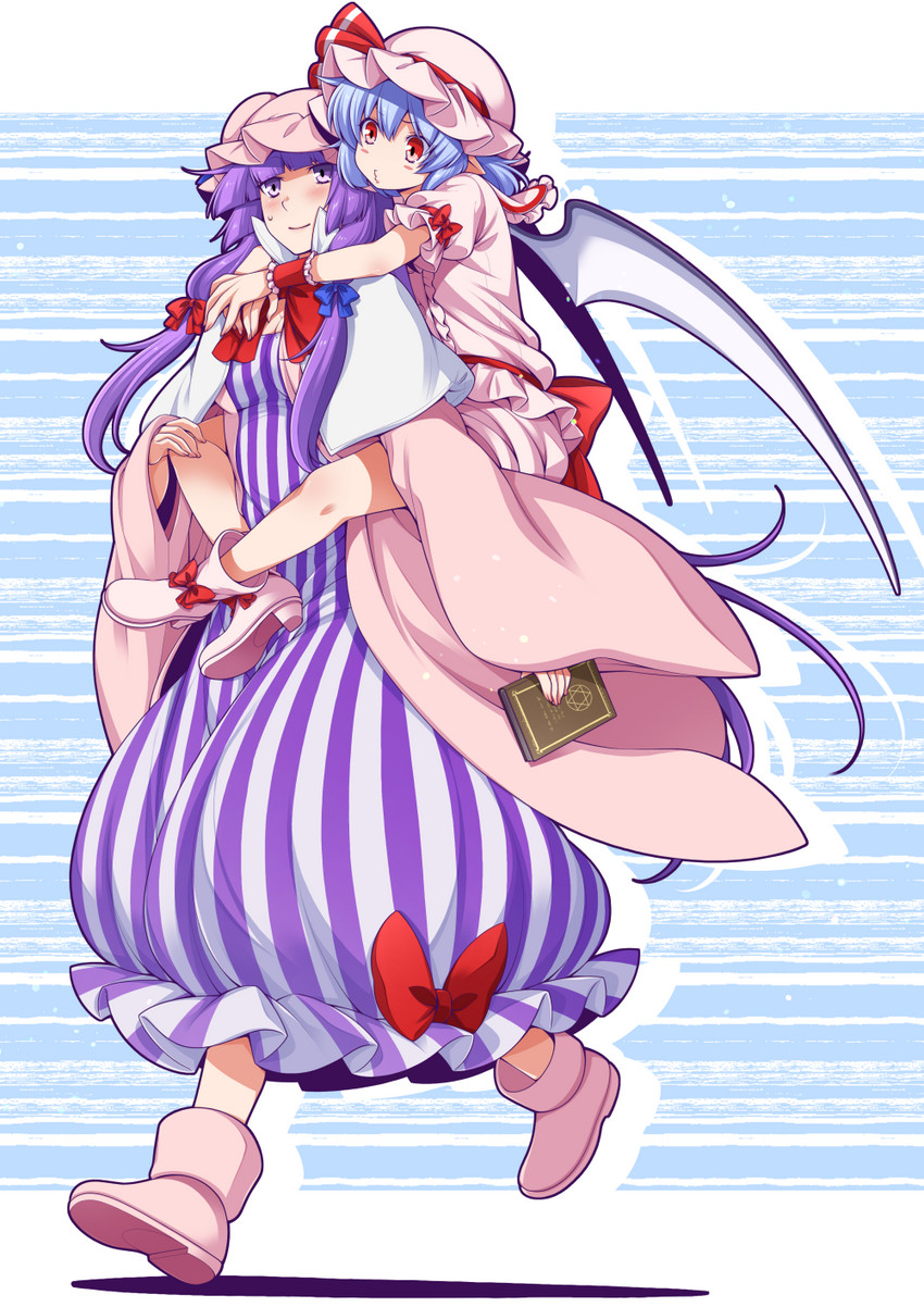 remilia scarlet and patchouli knowledge (touhou) drawn by eichi_yuu