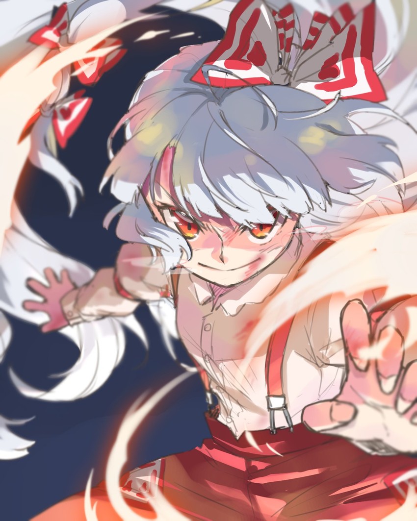 fujiwara no mokou (touhou) drawn by take_no_ko_(4919400)