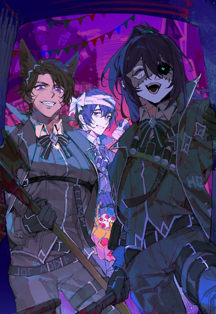 yi sang, hong lu, and heathcliff (project moon and 1 more) drawn by baihuahua5441