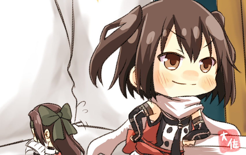 admiral, sendai, jintsuu, sendai kai ni, and jintsuu kai ni (kantai collection) drawn by taisa_(kari)