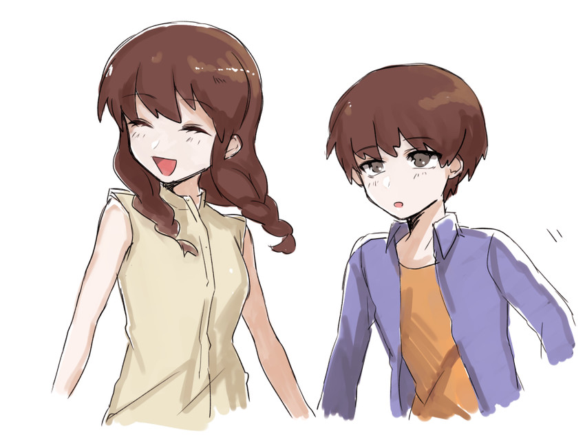 nishio rina and nishio akira (soukyuu no fafner) drawn by seiya_(se12ze)