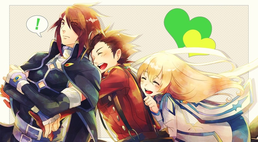 colette brunel, lloyd irving, and kratos aurion (tales of and 1 more) drawn by 9632