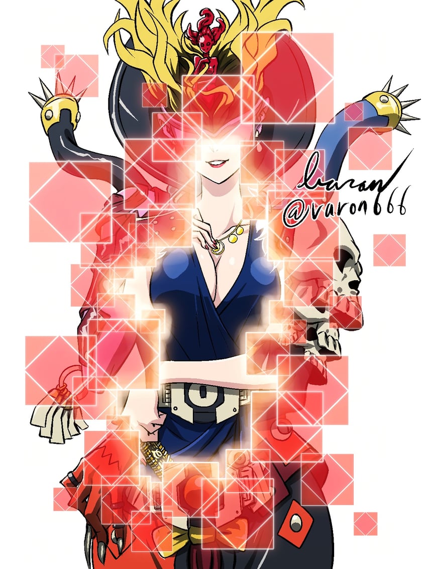 taboo dopant and sonozaki saeko (kamen rider and 2 more) drawn by baron_(varon666)