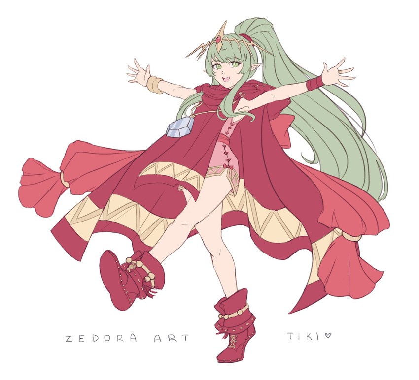 tiki (fire emblem and 2 more) drawn by zedoraart