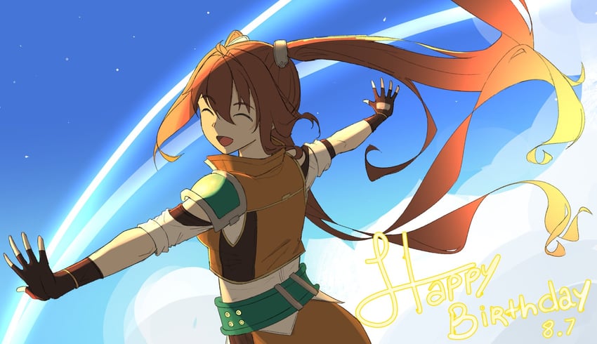 estelle bright (eiyuu densetsu and 1 more) drawn by nyuusai