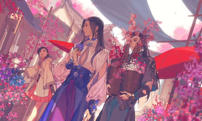 yun wuyue, bei luo, and cenying (gujian qitan and 1 more) drawn by ibuki_satsuki