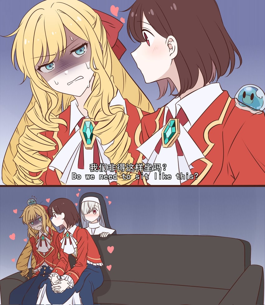 claire francois, rae taylor, ralaire, and lilly lillium (watashi no oshi wa akuyaku reijou) drawn by sorayu_broai