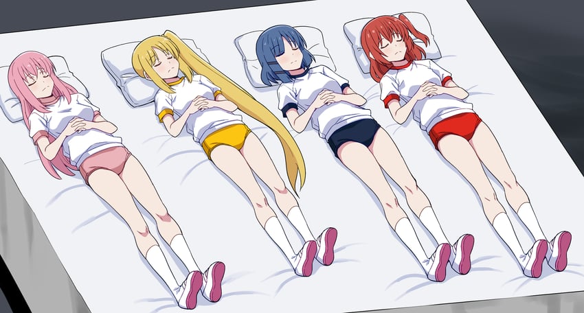 gotoh hitori, kita ikuyo, ijichi nijika, and yamada ryo (bocchi the rock!) drawn by ponzu_rui