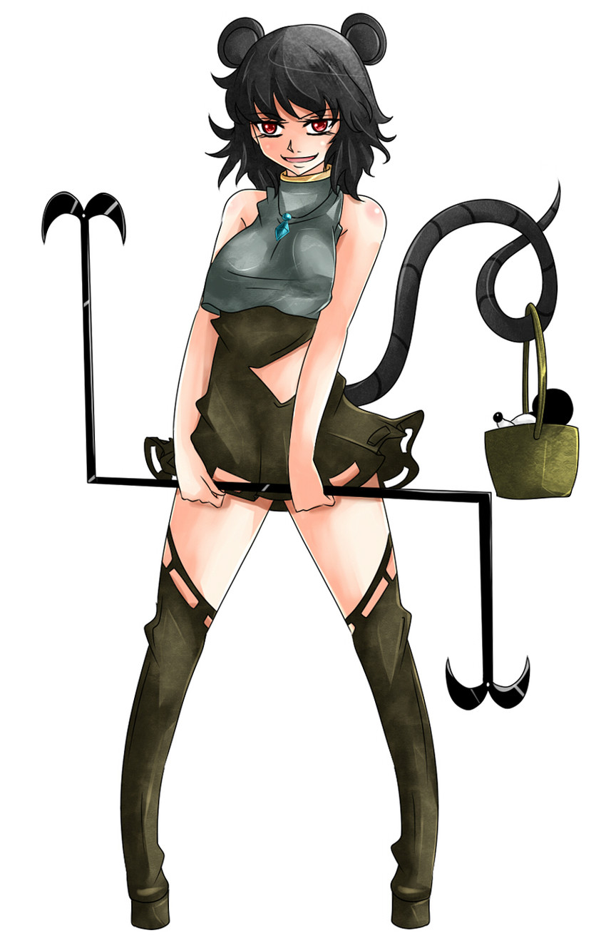 nazrin and mickey mouse (touhou and 1 more) drawn by aoshima