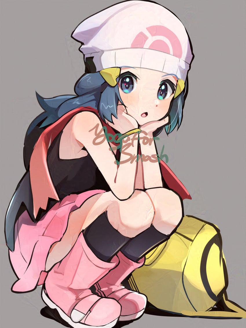 dawn (pokemon and 1 more) drawn by hirotaka_(hrtk990203)