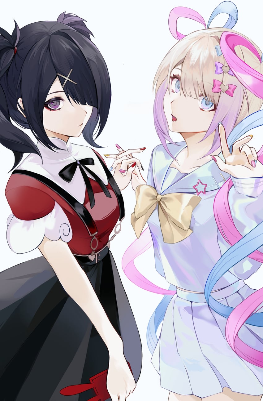 chouzetsusaikawa tenshi-chan and ame-chan (needy girl overdose) drawn by chayexuanhai