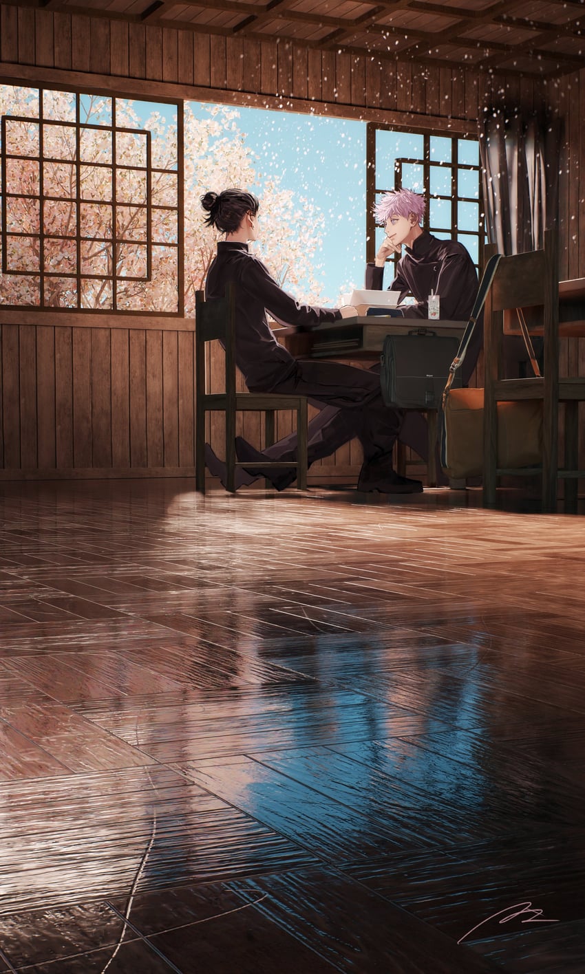 gojou satoru and getou suguru (jujutsu kaisen) drawn by nazumu_(user_jnse8833)