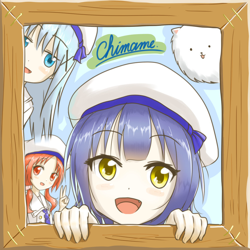kafuu chino, tippy, jouga maya, and natsu megumi (gochuumon wa usagi desu ka?) drawn by mikuru_ism