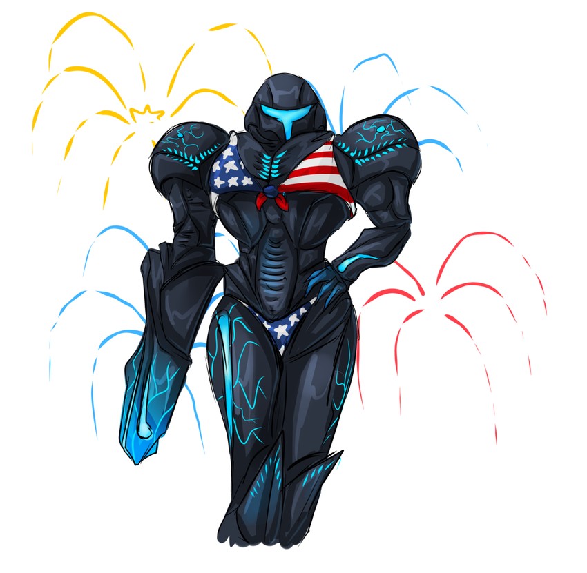 dark samus (metroid and 1 more) drawn by cryophase