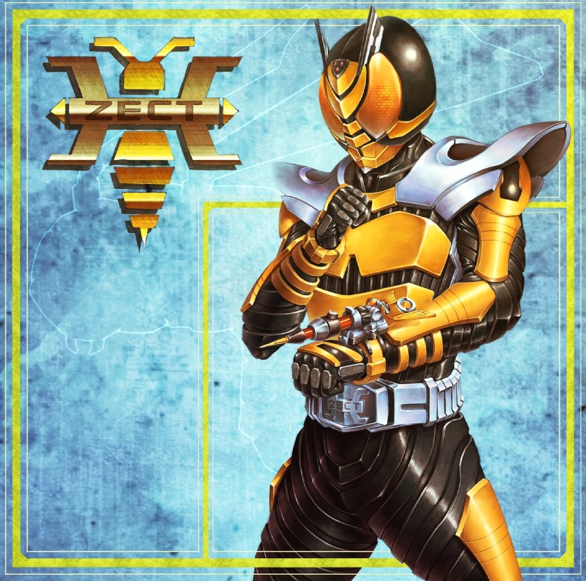 kamen rider thebee (kamen rider and 1 more) drawn by deftall