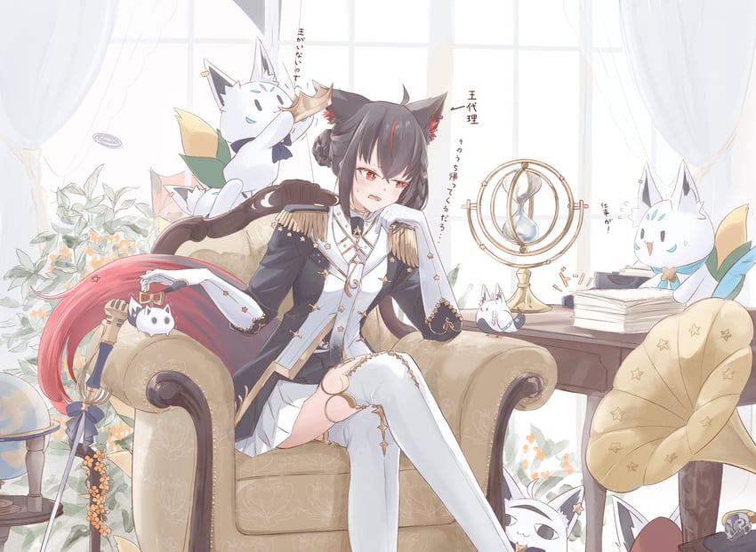 shirakami fubuki, kurokami fubuki, sukonbu, miteiru, nejima kitsune, and 1 more (hololive) drawn by chamomile_(kazumasa)
