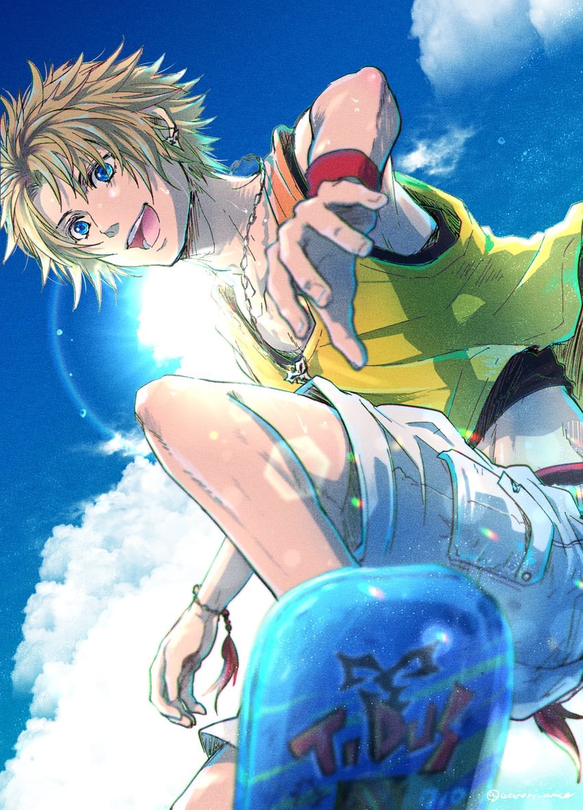 tidus (final fantasy and 1 more) drawn by warori_anne