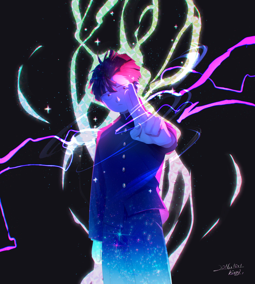 kageyama shigeo (mob psycho 100) drawn by kitty_(chiyori-choko)