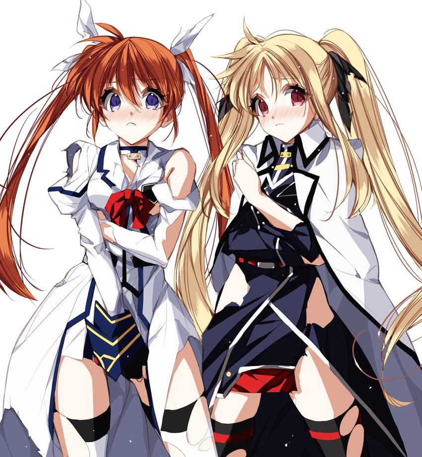 fate testarossa and takamachi nanoha (lyrical nanoha and 1 more) drawn by misteor