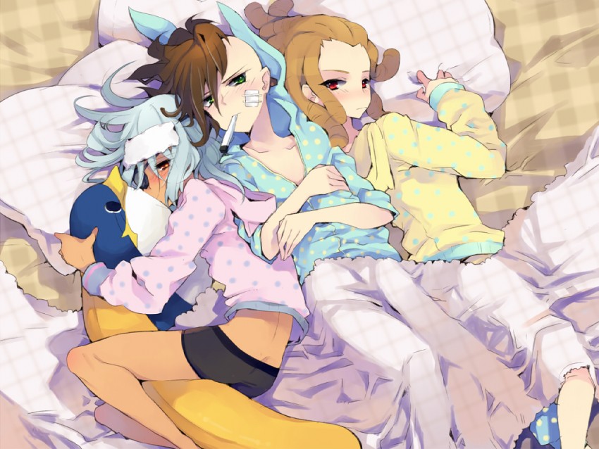 kidou yuuto, fudou akio, and sakuma jirou (inazuma eleven) drawn by rugo