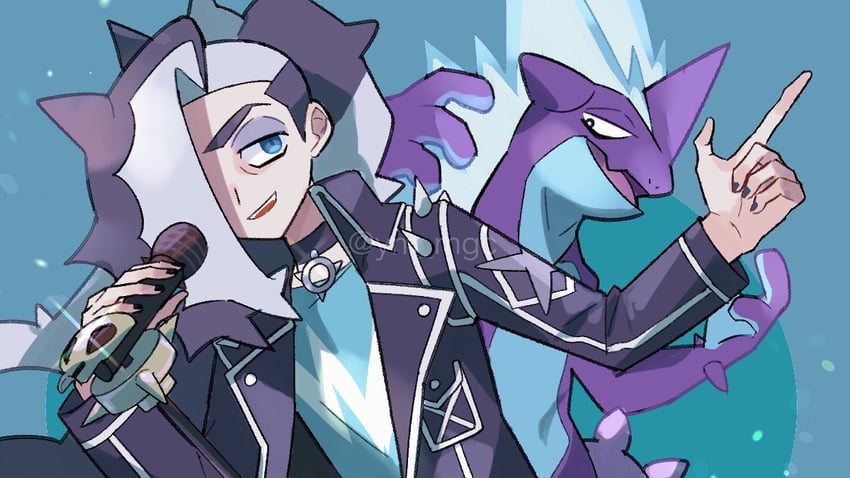 piers and toxtricity (pokemon and 1 more) drawn by yunme