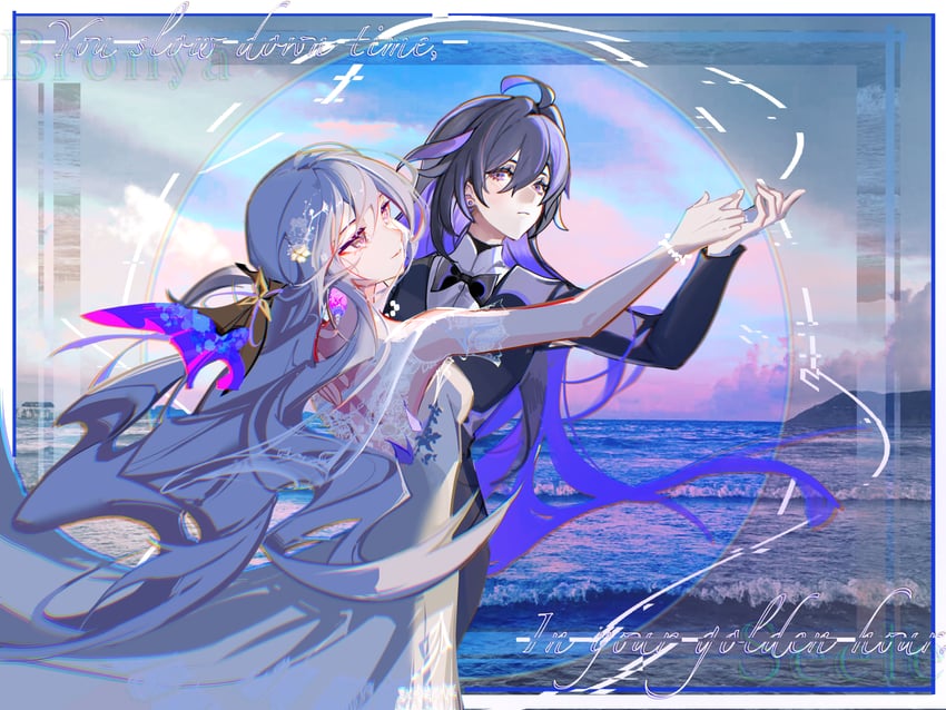 bronya rand and seele (honkai and 1 more) drawn by zeroas54653