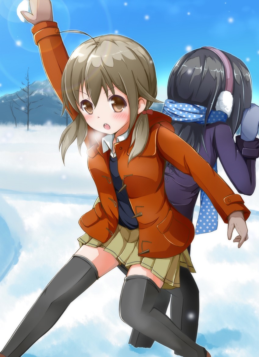 shiomura tamari and inasaki homare (original) drawn by ok-ray