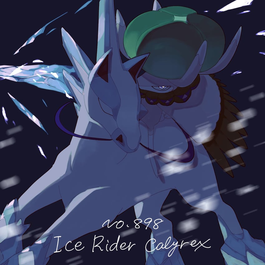 calyrex and glastrier (pokemon) drawn by v_(govvvvw)