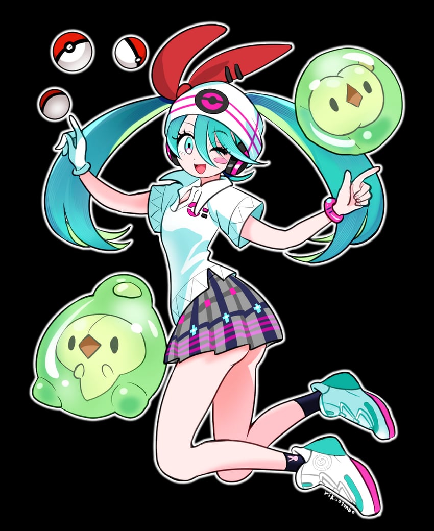 hatsune miku, psychic miku, solosis, and duosion (pokemon and 2 more) drawn by ddvj8543