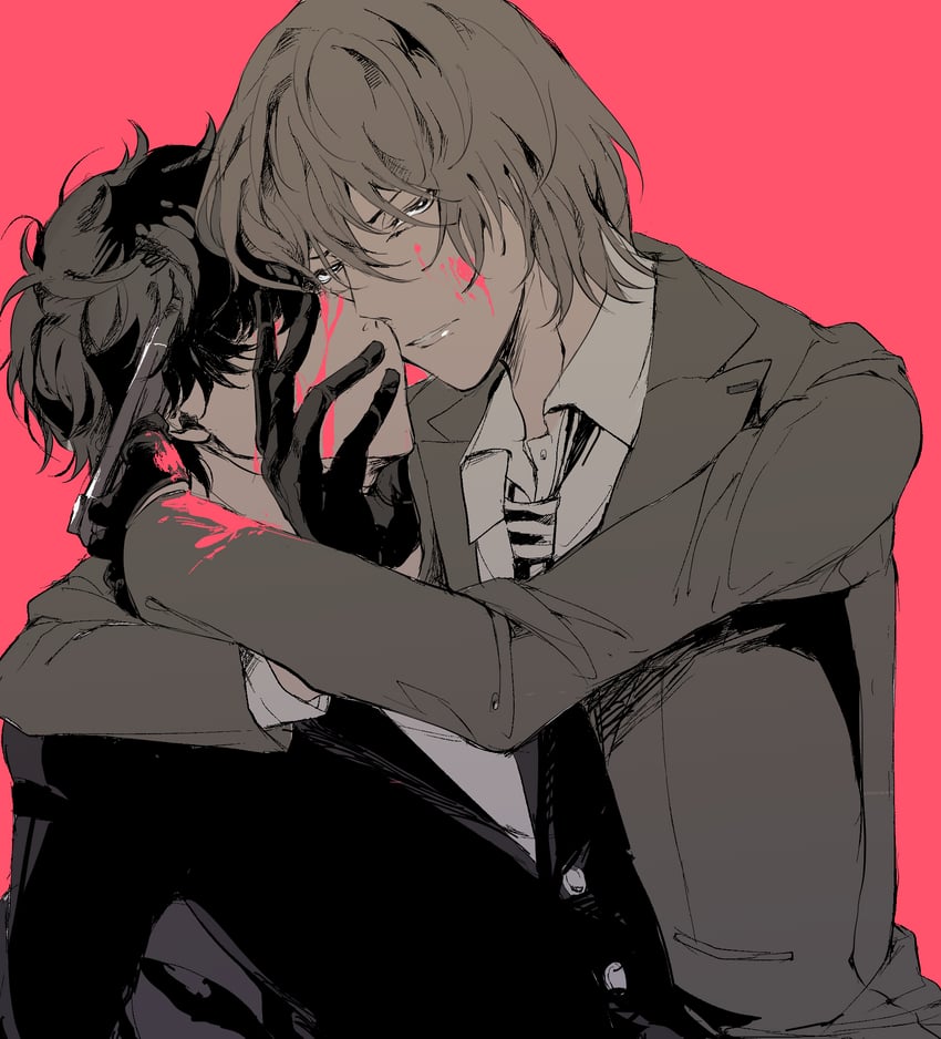 amamiya ren and akechi gorou (persona and 1 more) drawn by chiru_illust