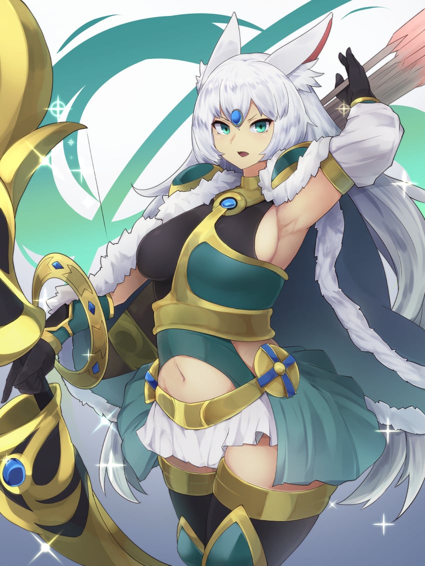 apollousa bow of the goddess (yu-gi-oh!) drawn by yonaga_san