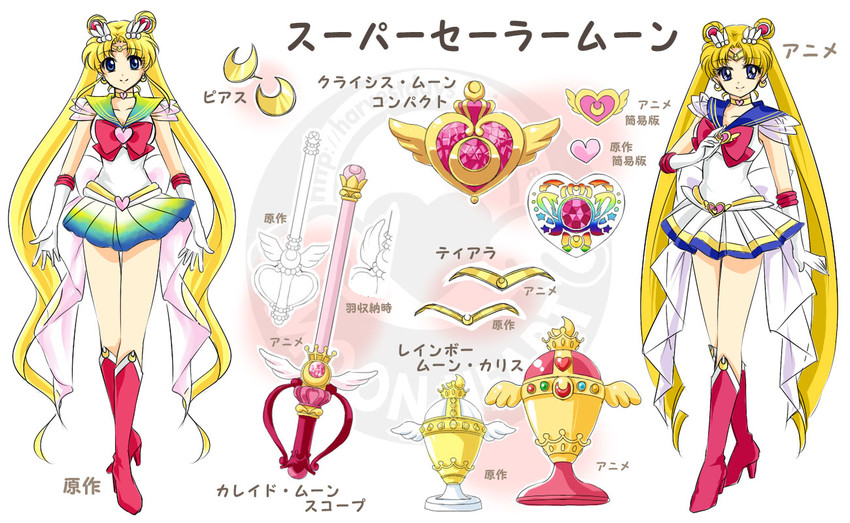 tsukino usagi, sailor moon, and super sailor moon (bishoujo senshi sailor moon and 2 more) drawn by shirataki_kaiseki