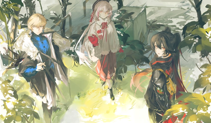 lucia, liv, lucia: plume, lee, liv: eclipse, and 1 more (punishing: gray raven) drawn by anko_(renzao19823)