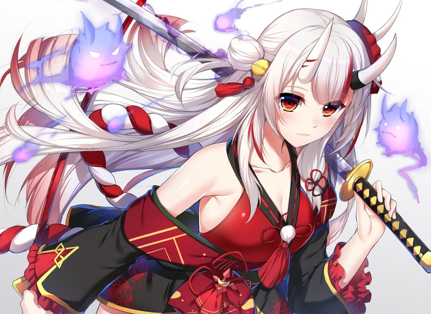nakiri ayame, shiranui, and karma (hololive) drawn by minamon_(vittel221)