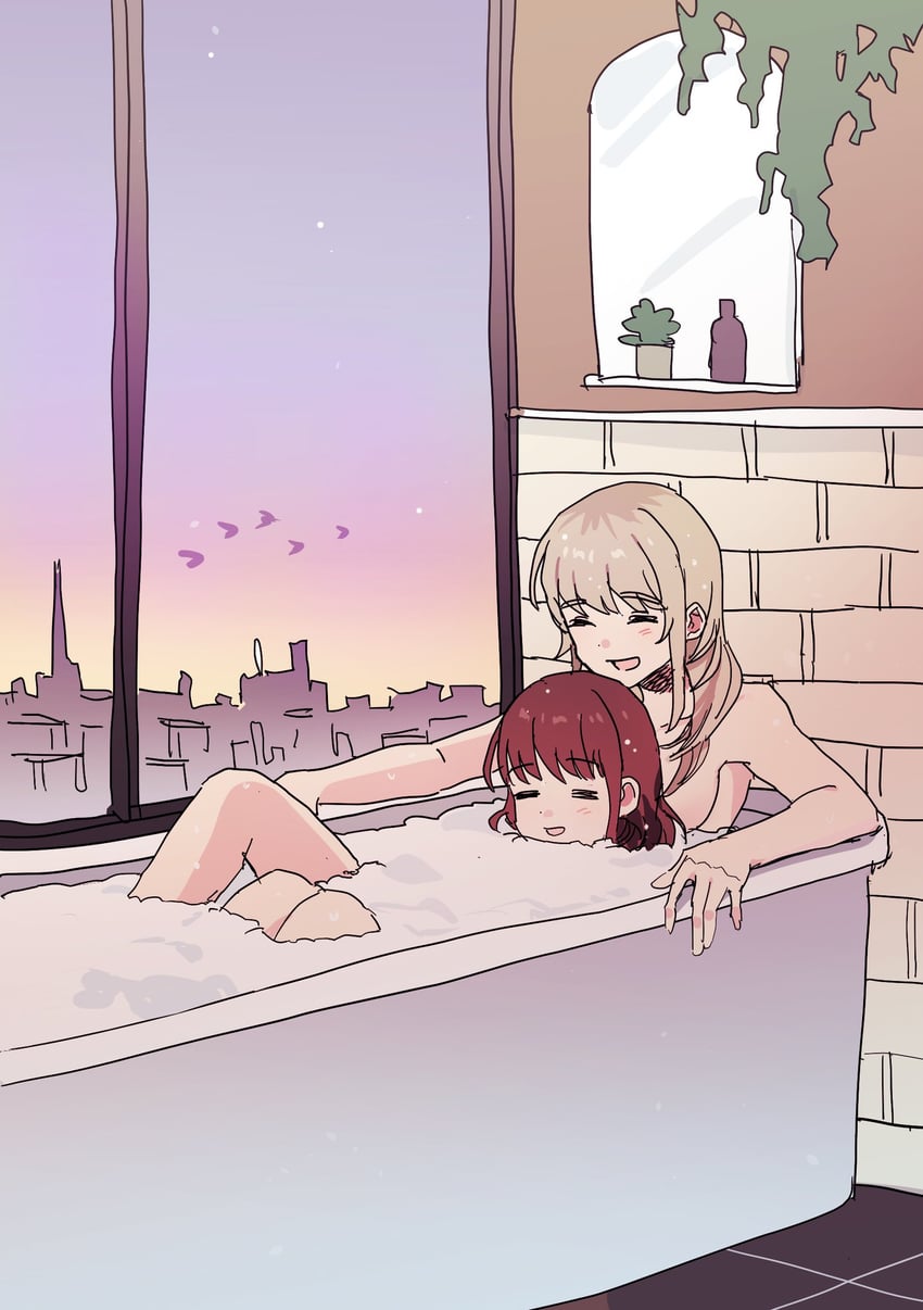 iseri nina and kawaragi momoka (girls band cry) drawn by habsida_(habsida_hpy)