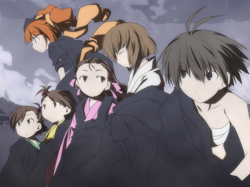 kikuchi makoto, minase iori, takatsuki yayoi, hagiwara yukiho, futami mami, and 1 more (idolmaster and 1 more) drawn by akane_yuki