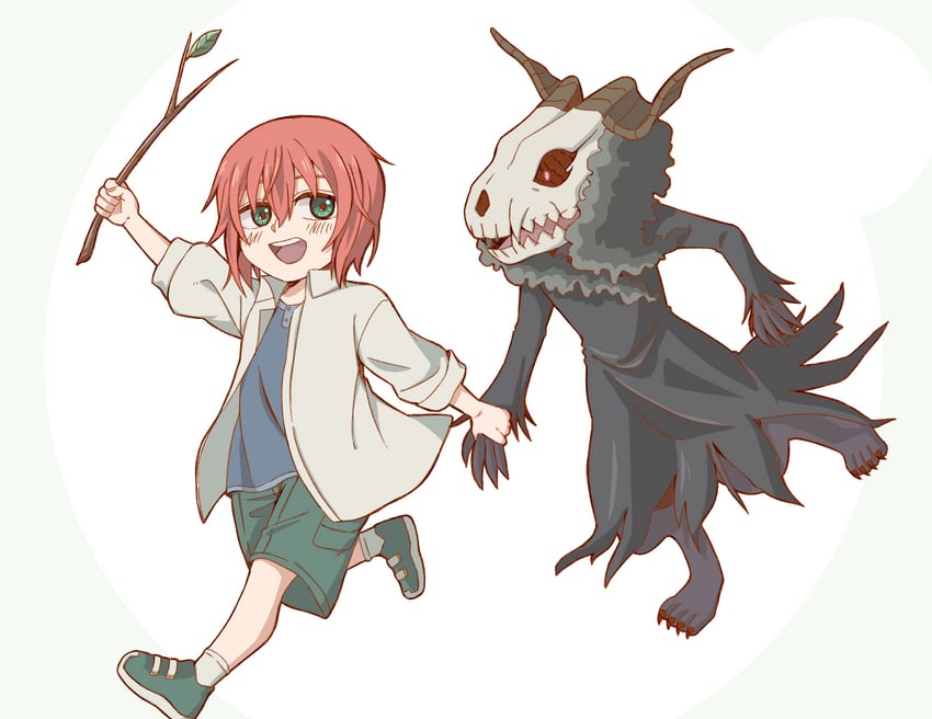 hatori chise and elias ainsworth (mahou tsukai no yome) drawn by delfuze