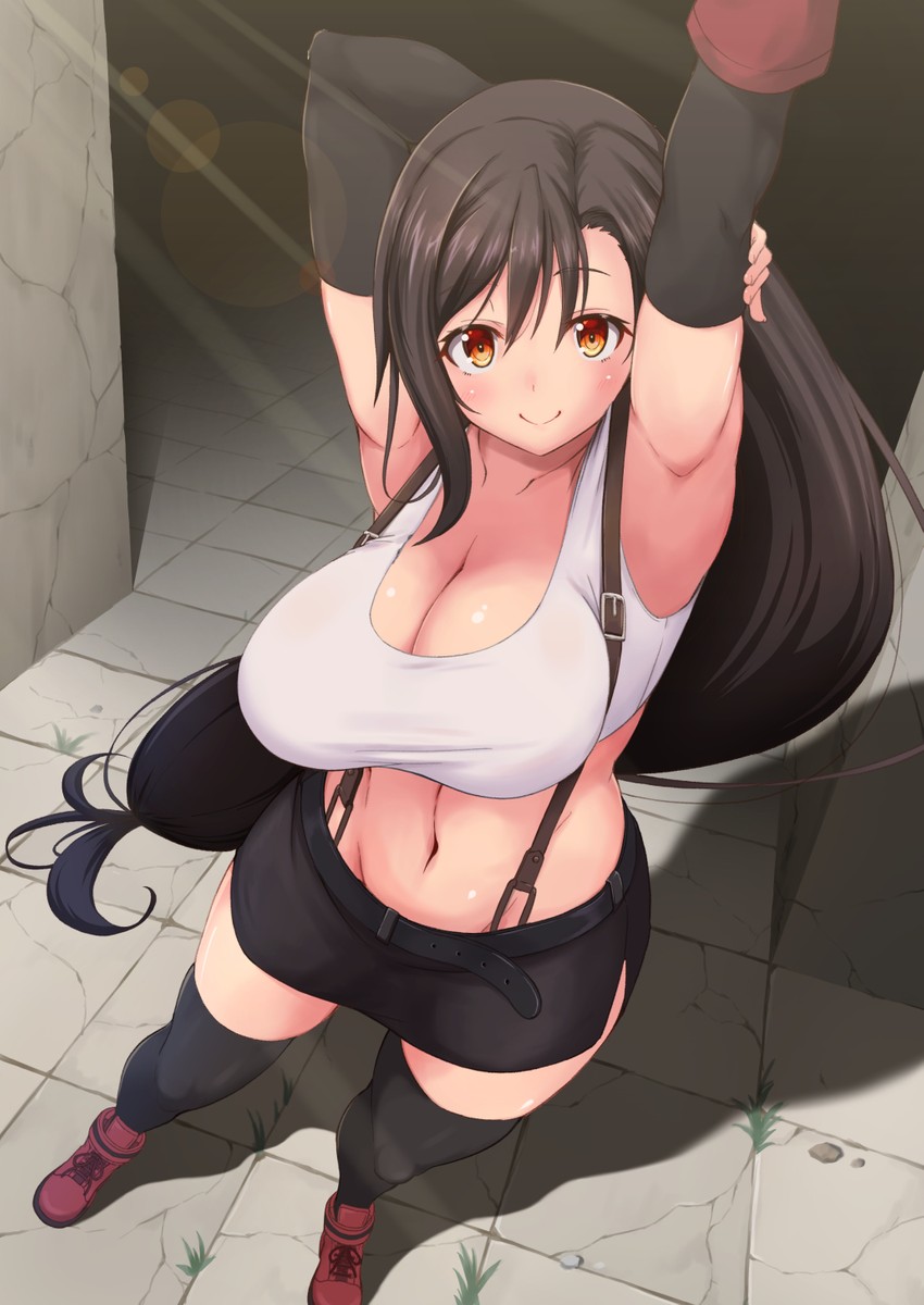 tifa lockhart (final fantasy and 2 more) drawn by kojirou!