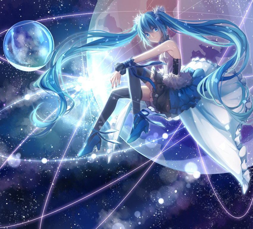 hatsune miku (vocaloid and 2 more) drawn by tsukonin_p