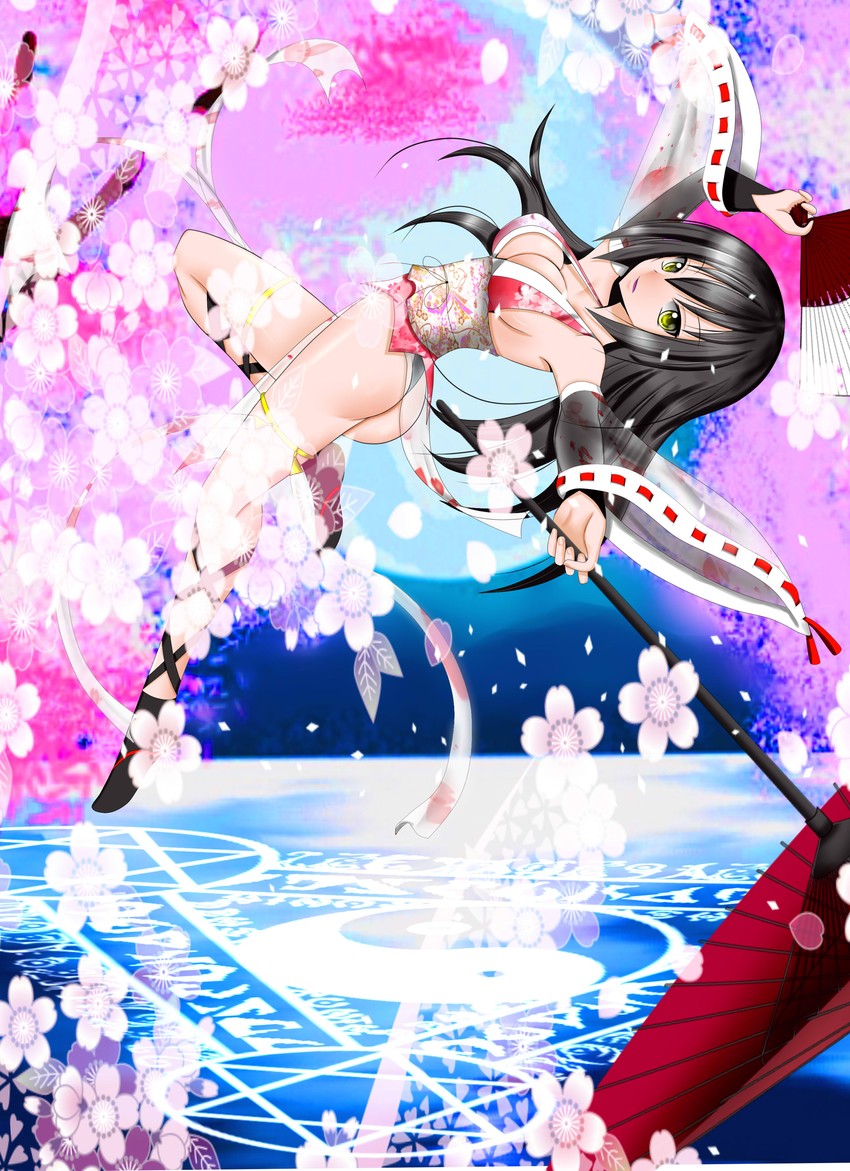 sendai hakurei no miko (original and 2 more) drawn by sakura_kyuma