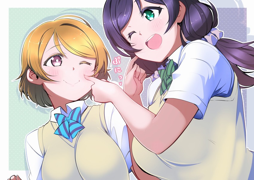 tojo nozomi and koizumi hanayo (love live! and 1 more) drawn by repunit