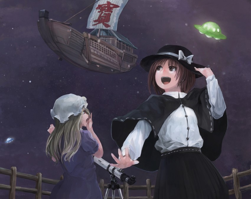usami renko and maribel hearn (touhou and 1 more) drawn by ichiba_youichi